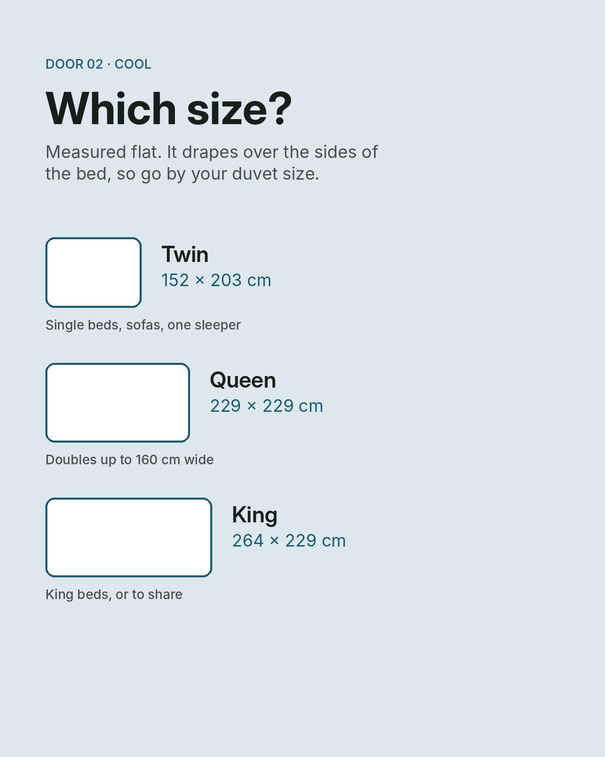 Cool-touch summer blanket size guide