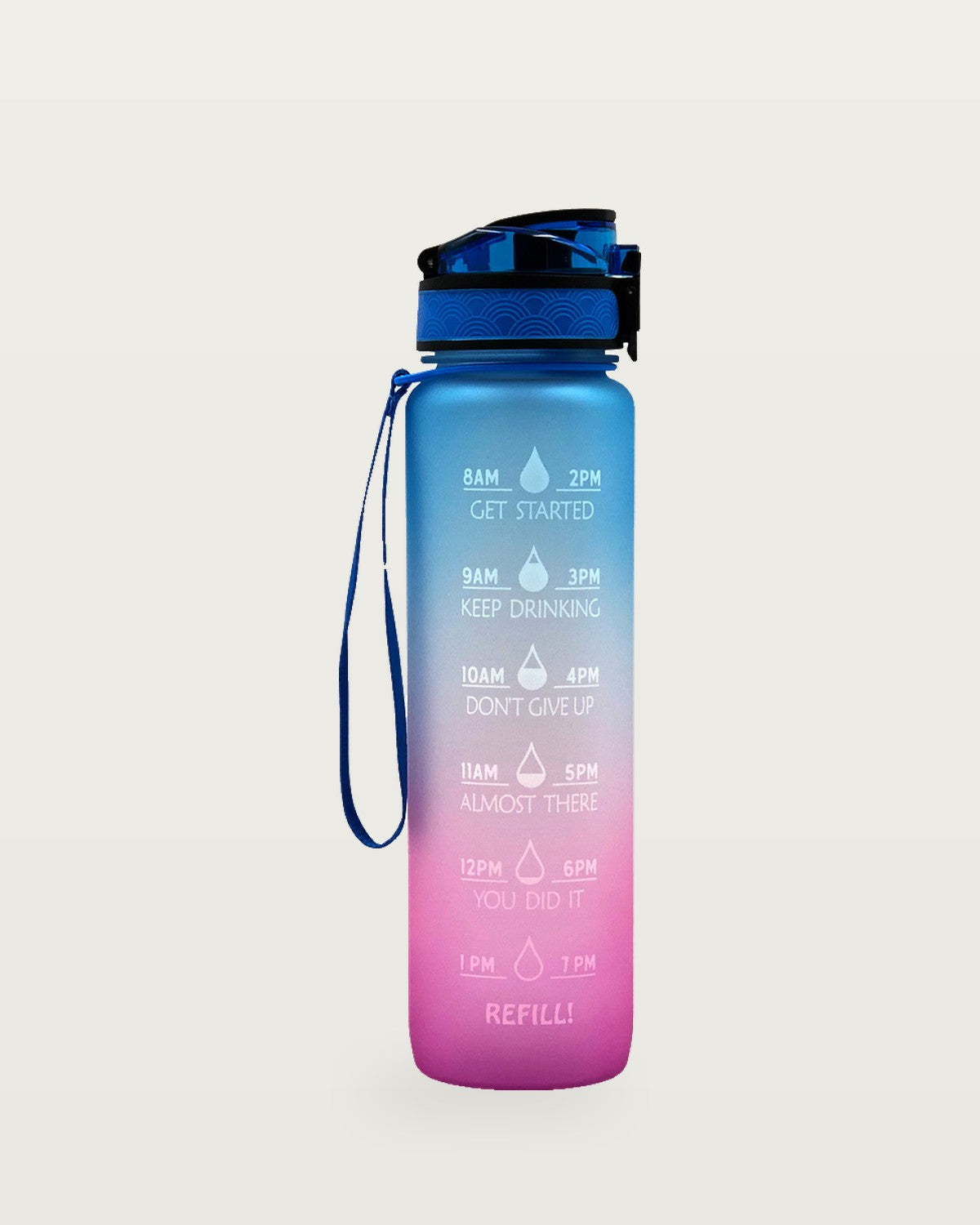 1 L time-marker water bottle