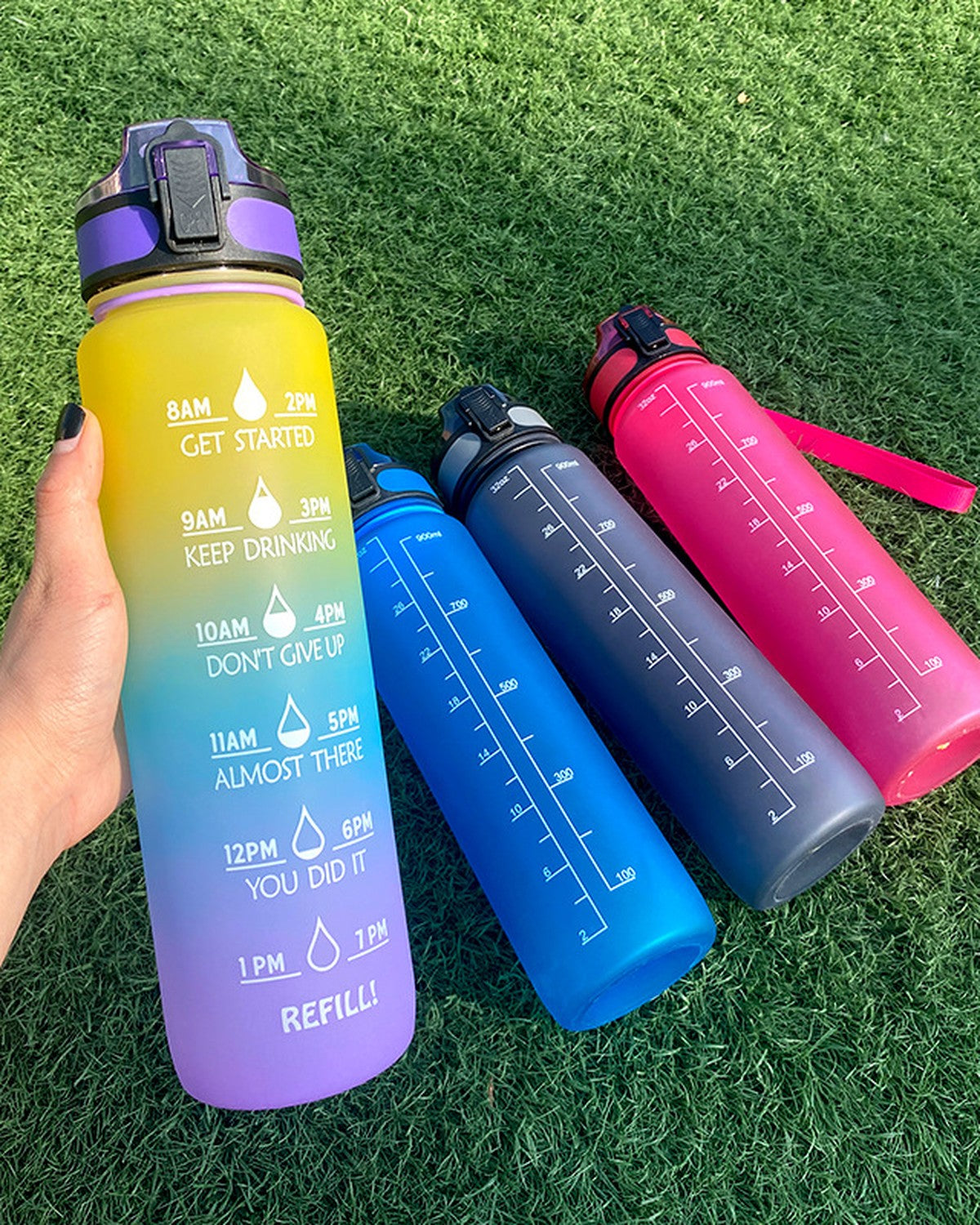 1 L time-marker water bottle