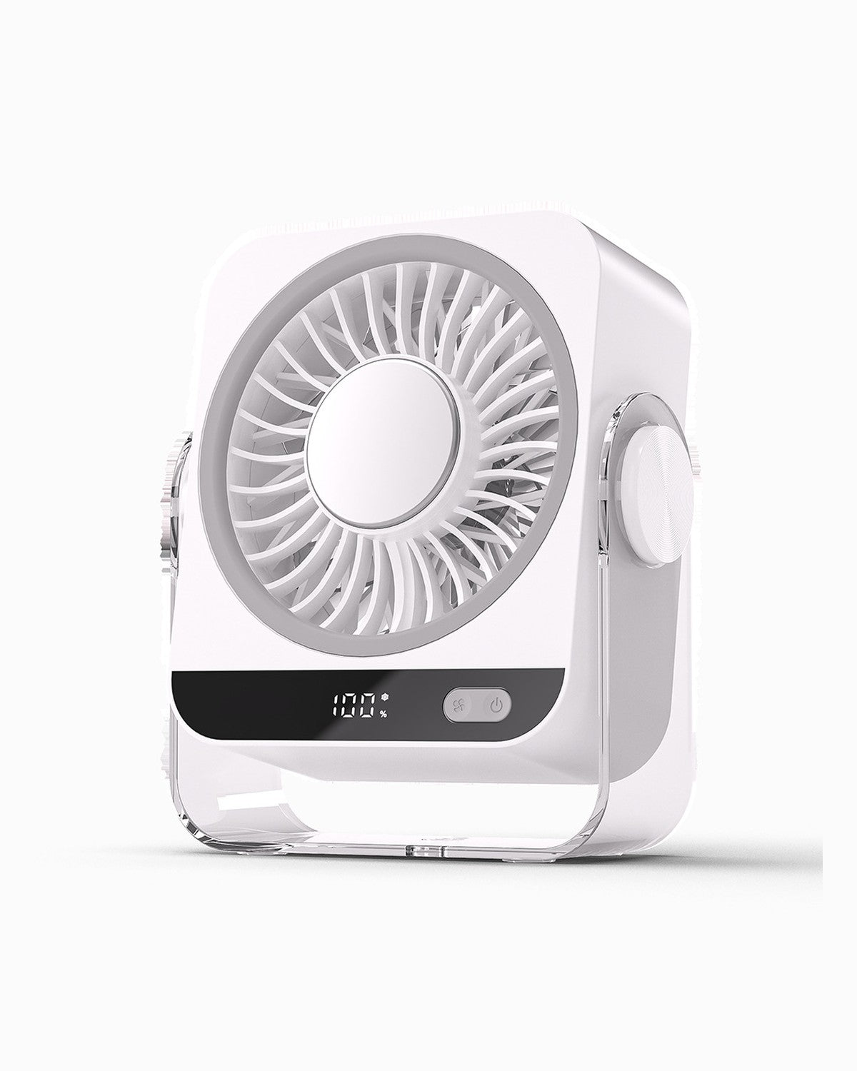 Quiet rechargeable bedside fan